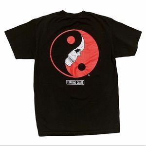 Lurking Class Skull Yin Yang Graphic Short Sleeve T Shirt